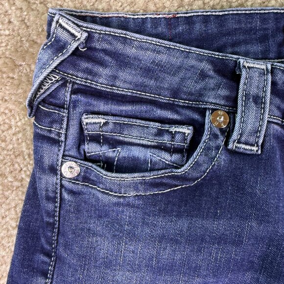 True Religion Womens Becca Mid Rise Bootcut Jeans Size 29 Cropped 30x25 E962 - Picture 3 of 14